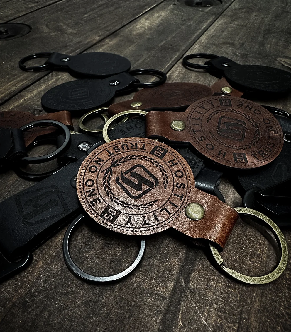 Leather Keychain • Brown