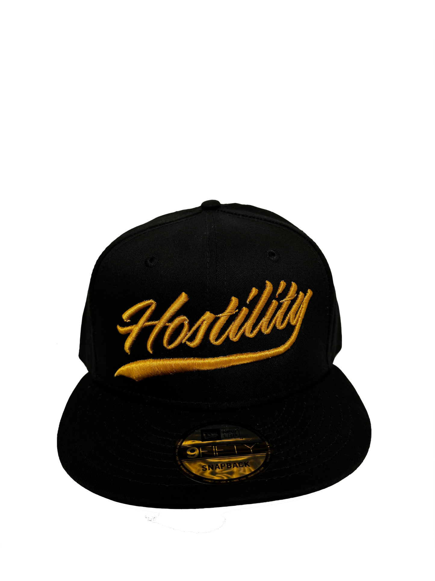 Baseball Hat Snapback- Black/Gold