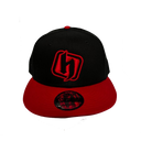 black and red snapback hat