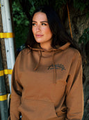 hostility clothing company hoodie in tan