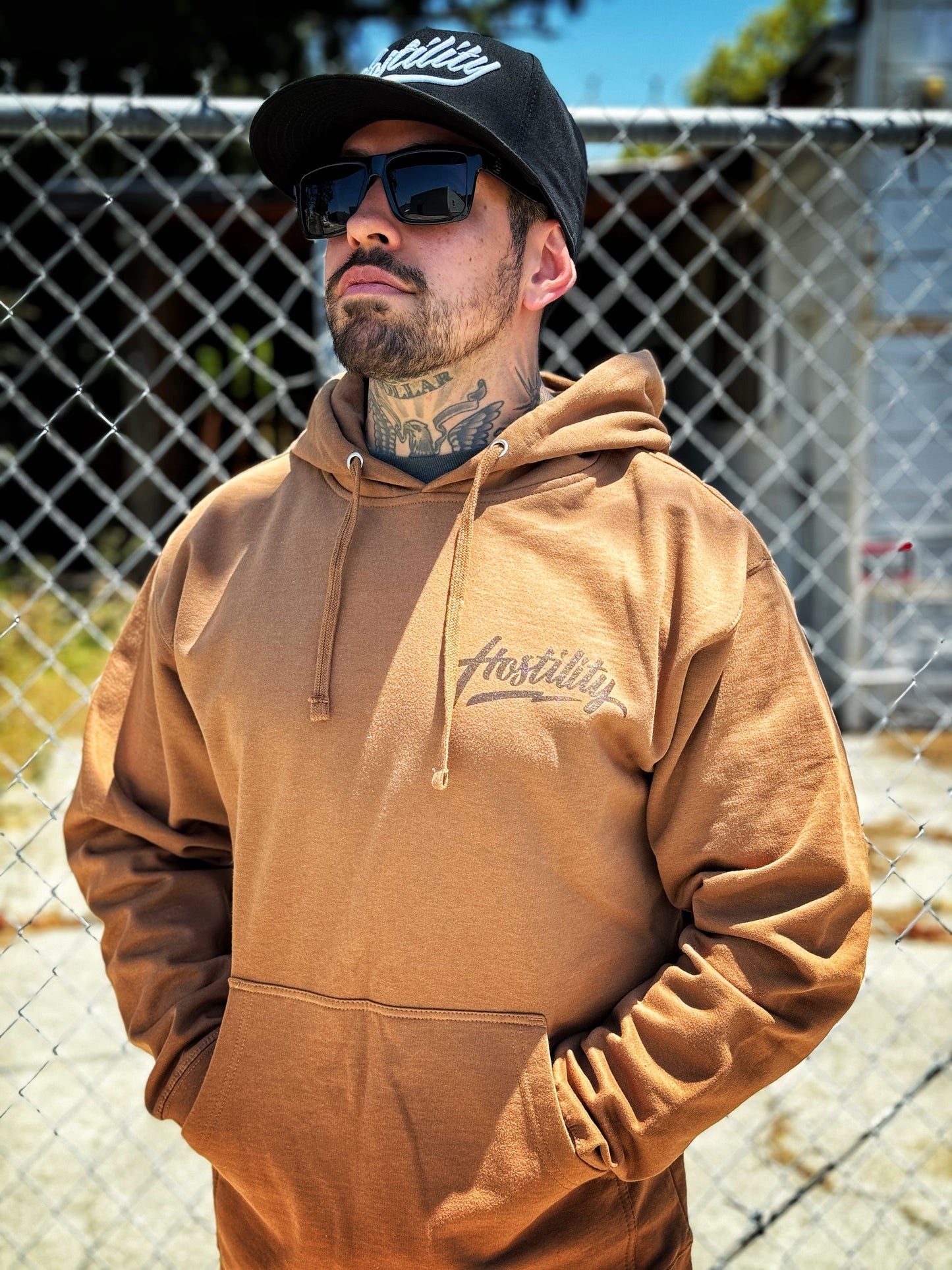 Trust No One Hoodie - Saddle Brown