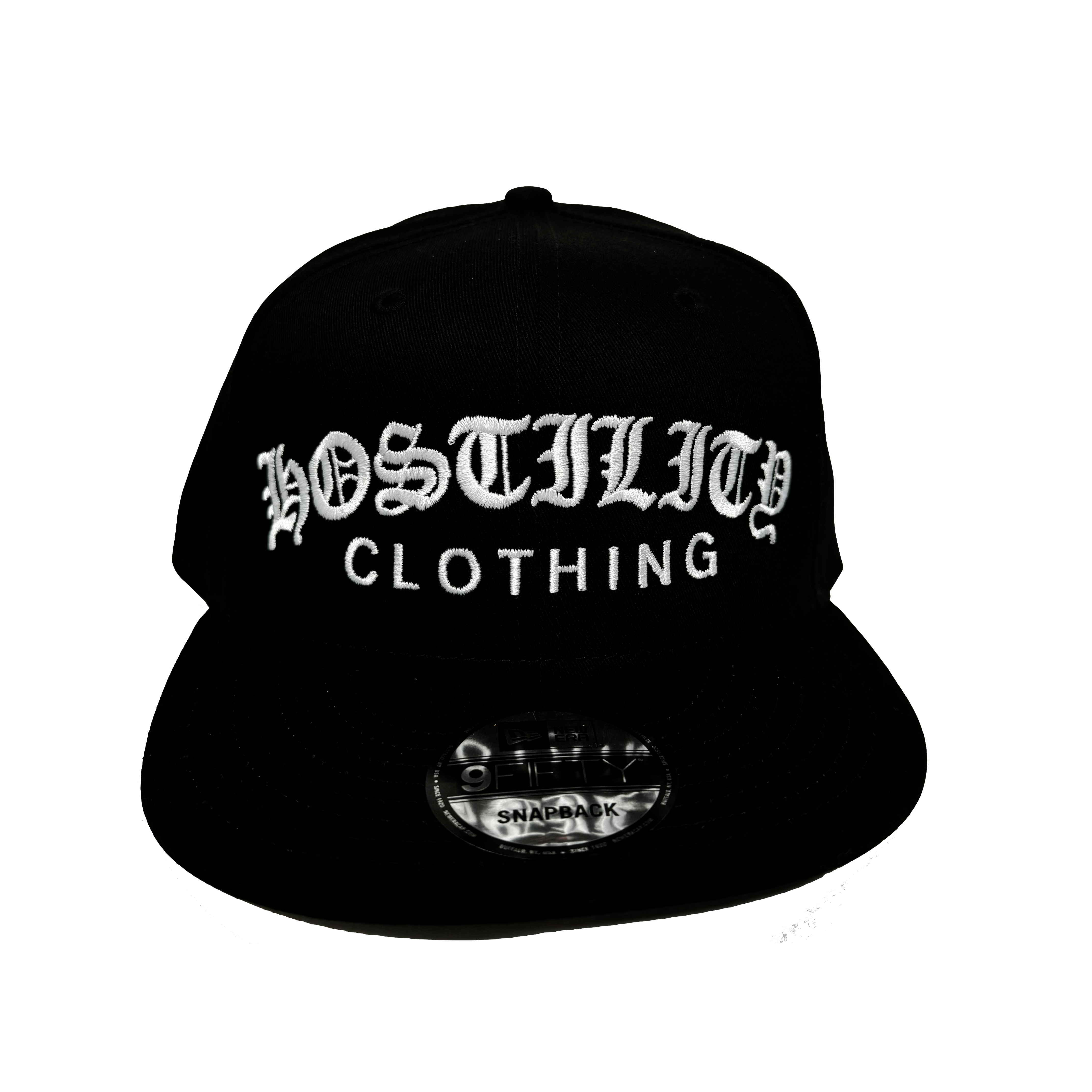 Old English Snapback - Black/White – Hostility Clothing