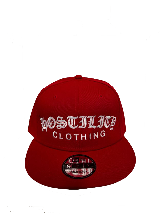 Old English Snapback - Red/White