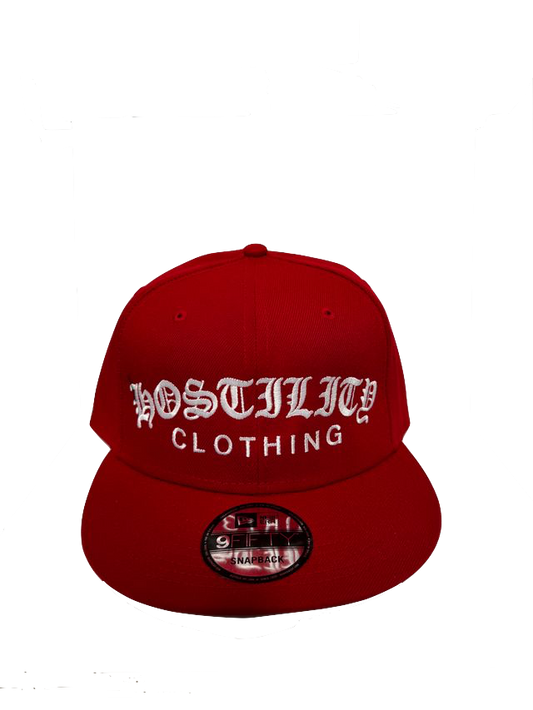 Old English Snapback - Red/White