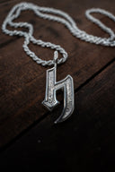 H Block Pendant Necklace