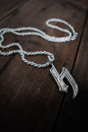 H Block Pendant Necklace